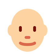 Emoji 👨🏼‍🦲 Uomo: Carnagione Abbastanza Chiara E Calvo su Twitter Twemoji 11.0.
