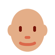 👨🏽‍🦲 Emoji Hombre: Tono De Piel Medio Y Sin Pelo en Twitter Twemoji 11.0.