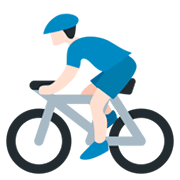 🚴🏻‍♂️ Emoji Hombre En Bicicleta: Tono De Piel Claro en Twitter Twemoji 11.0.