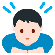 🙇🏻‍♂️ Emoji sich verbeugender Mann: helle Hautfarbe Twitter Twemoji 11.0.