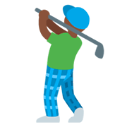 🏌🏿‍♂️ Emoji Homem Golfista: Pele Escura na Twitter Twemoji 11.0.