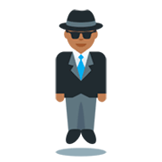 🕴🏾 Emoji schwebender Mann im Anzug: mitteldunkle Hautfarbe Twitter Twemoji 11.0.