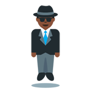 🕴🏿 Emoji schwebender Mann im Anzug: dunkle Hautfarbe Twitter Twemoji 11.0.