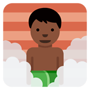 🧖🏿‍♂️ Emoji Mann in Dampfsauna: dunkle Hautfarbe Twitter Twemoji 11.0.