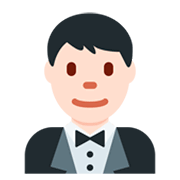 🤵🏻 Emoji Person im Smoking: helle Hautfarbe Twitter Twemoji 11.0.