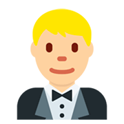 🤵🏼 Emoji Persona Con Esmoquin: Tono De Piel Claro Medio en Twitter Twemoji 11.0.