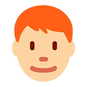 Emoji 👨🏼‍🦰 Uomo: Carnagione Abbastanza Chiara E Capelli Rossi su Twitter Twemoji 11.0.