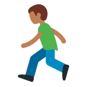 🏃🏾‍♂️ Emoji Hombre Corriendo: Tono De Piel Oscuro Medio en Twitter Twemoji 11.0.