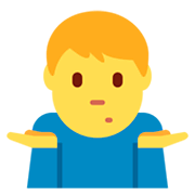 Emoji 🤷‍♂️ Uomo Che Scrolla Le Spalle su Twitter Twemoji 11.0.