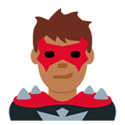 🦹🏾‍♂️ Emoji Homem Supervilão: Pele Morena Escura na Twitter Twemoji 11.0.