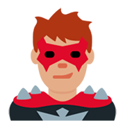🦹🏽‍♂️ Emoji Homem Supervilão: Pele Morena na Twitter Twemoji 11.0.