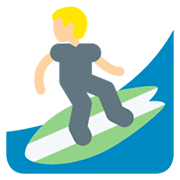 🏄🏼‍♂️ Emoji Hombre Haciendo Surf: Tono De Piel Claro Medio en Twitter Twemoji 11.0.