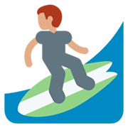 🏄🏽‍♂️ Emoji Homem Surfista: Pele Morena na Twitter Twemoji 11.0.