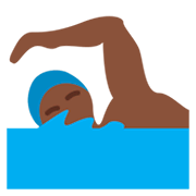 🏊🏿‍♂️ Emoji Homem Nadando: Pele Escura na Twitter Twemoji 11.0.