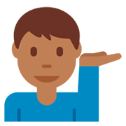 Emoji 💁🏾‍♂️ Uomo Con Suggerimento: Carnagione Abbastanza Scura su Twitter Twemoji 11.0.
