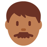 Emoji 👨🏾 Uomo: Carnagione Abbastanza Scura su Twitter Twemoji 11.0.