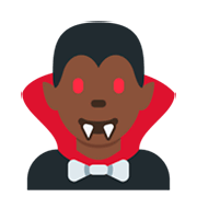 🧛🏿‍♂️ Emoji männlicher Vampir: dunkle Hautfarbe Twitter Twemoji 11.0.