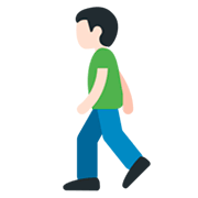 🚶🏻‍♂️ Emoji Hombre Caminando: Tono De Piel Claro en Twitter Twemoji 11.0.