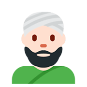 👳🏻 Emoji Persona Con Turbante: Tono De Piel Claro en Twitter Twemoji 11.0.