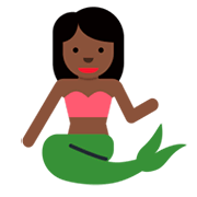 🧜🏿 Emoji Wassermensch: dunkle Hautfarbe Twitter Twemoji 11.0.