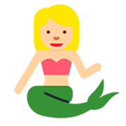 🧜🏼 Emoji Wassermensch: mittelhelle Hautfarbe Twitter Twemoji 11.0.