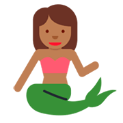 🧜🏾‍♀️ Emoji Meerjungfrau: mitteldunkle Hautfarbe Twitter Twemoji 11.0.