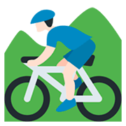 🚵🏻 Emoji Mountainbiker(in): helle Hautfarbe Twitter Twemoji 11.0.
