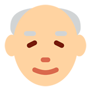 Emoji 👴🏼 Uomo Anziano: Carnagione Abbastanza Chiara su Twitter Twemoji 11.0.