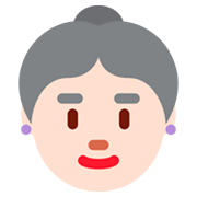 👵🏻 Emoji ältere Frau: helle Hautfarbe Twitter Twemoji 11.0.