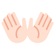 👐🏻 Emoji Mãos Abertas: Pele Clara na Twitter Twemoji 11.0.