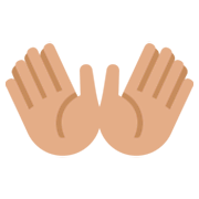 👐🏽 Emoji offene Hände: mittlere Hautfarbe Twitter Twemoji 11.0.