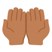 Emoji 🤲🏾 Mani Unite In Alto: Carnagione Abbastanza Scura su Twitter Twemoji 11.0.