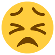 Emoji 😣 Faccina Perseverante su Twitter Twemoji 11.0.