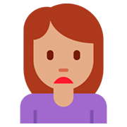🙍🏽 Emoji missmutige Person: mittlere Hautfarbe Twitter Twemoji 11.0.