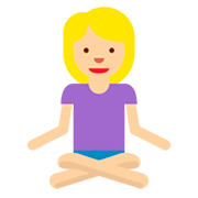 🧘🏼 Emoji Person im Lotossitz: mittelhelle Hautfarbe Twitter Twemoji 11.0.