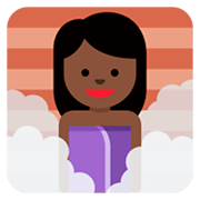 🧖🏿 Emoji Person in Dampfsauna: dunkle Hautfarbe Twitter Twemoji 11.0.