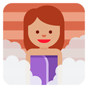 🧖🏽 Emoji Persona En Una Sauna: Tono De Piel Medio en Twitter Twemoji 11.0.