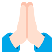 🙏🏻 Emoji Manos En Oración: Tono De Piel Claro en Twitter Twemoji 11.0.