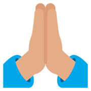 Émoji 🙏🏽 Mains En Prière : Peau Légèrement Mate sur Twitter Twemoji 11.0.