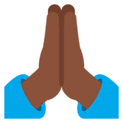 🙏🏿 Emoji Manos En Oración: Tono De Piel Oscuro en Twitter Twemoji 11.0.