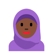 🧕🏿 Emoji Mujer Con Hiyab: Tono De Piel Oscuro en Twitter Twemoji 11.0.
