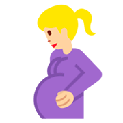 🤰🏼 Emoji schwangere Frau: mittelhelle Hautfarbe Twitter Twemoji 11.0.