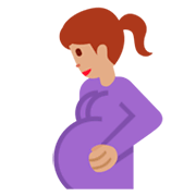 🤰🏽 Emoji Mujer Embarazada: Tono De Piel Medio en Twitter Twemoji 11.0.
