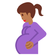 🤰🏾 Emoji Mujer Embarazada: Tono De Piel Oscuro Medio en Twitter Twemoji 11.0.