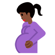 🤰🏿 Emoji Mujer Embarazada: Tono De Piel Oscuro en Twitter Twemoji 11.0.
