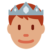 🤴🏽 Emoji Príncipe: Pele Morena na Twitter Twemoji 11.0.