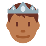 🤴🏾 Emoji Príncipe: Pele Morena Escura na Twitter Twemoji 11.0.