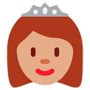 Émoji 👸🏽 Princesse : Peau Légèrement Mate sur Twitter Twemoji 11.0.