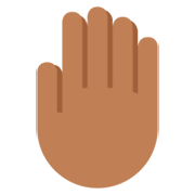🤚🏾 Emoji Dorso Da Mão Levantado: Pele Morena Escura na Twitter Twemoji 11.0.