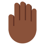 🤚🏿 Emoji erhobene Hand von hinten: dunkle Hautfarbe Twitter Twemoji 11.0.
